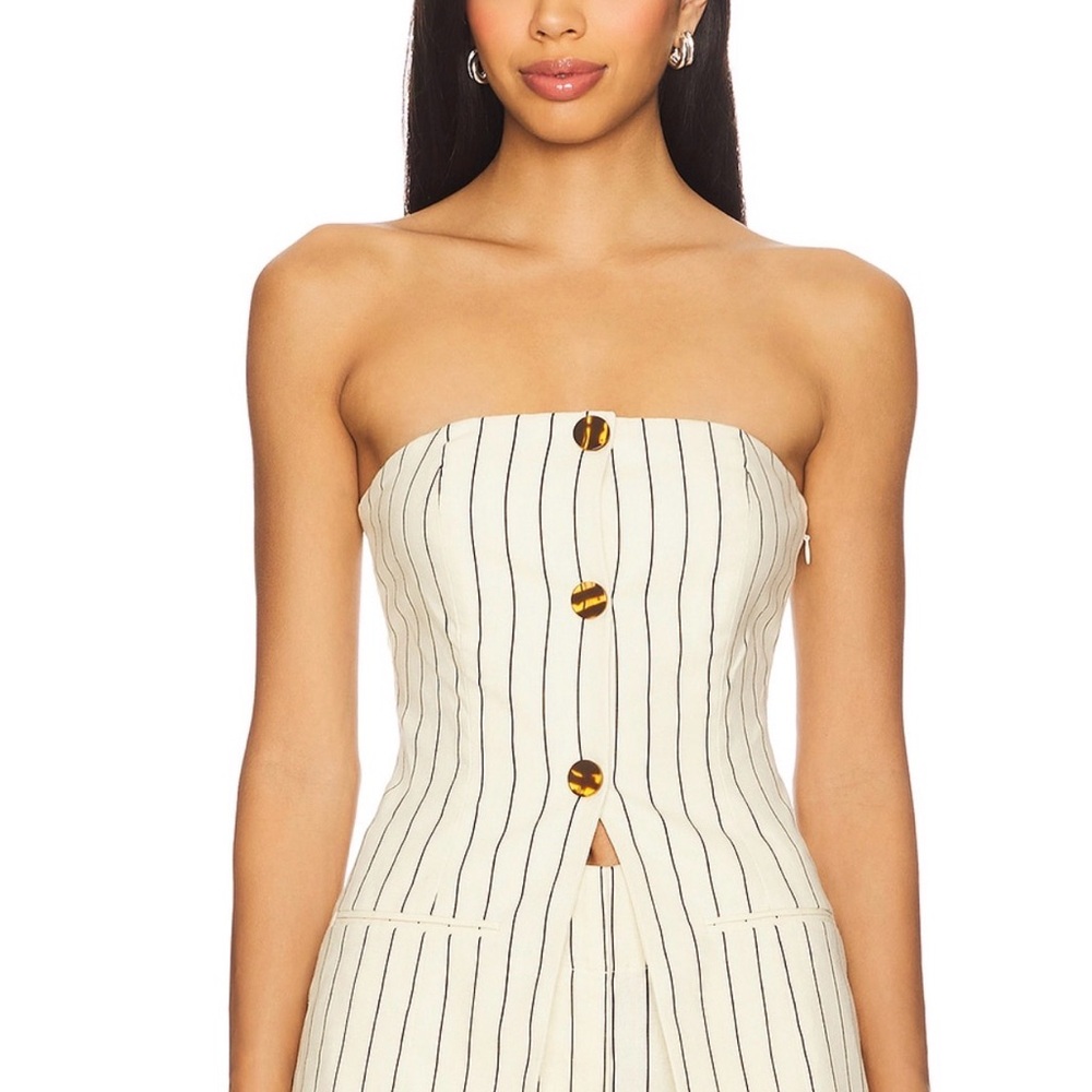 Simon Miller Pinstripe Mori Linen Top